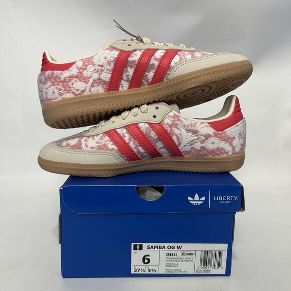 Adidas Samba OG X Liberty London - “Better Scarlet” JR8841 - Picture 3 of 5
